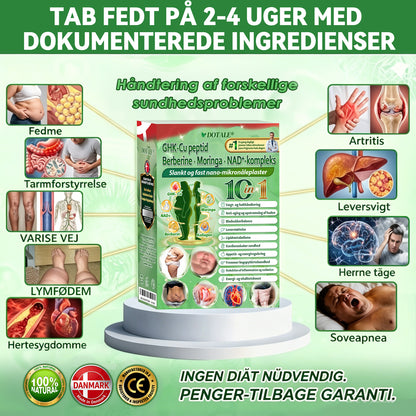 𝑫𝑶𝑻𝑨𝑳𝑬® NAD+ Moringa Berberine AMPK ⏰Support Nano Microneedle Patch 1 gang dagligt, synlige forandringer på 7 dage. Understøtter stofskifte, vægtkontrol, hjertesundhed, fedme, løs hud, diabetes, søvnapnø, ledproblemer m.m.