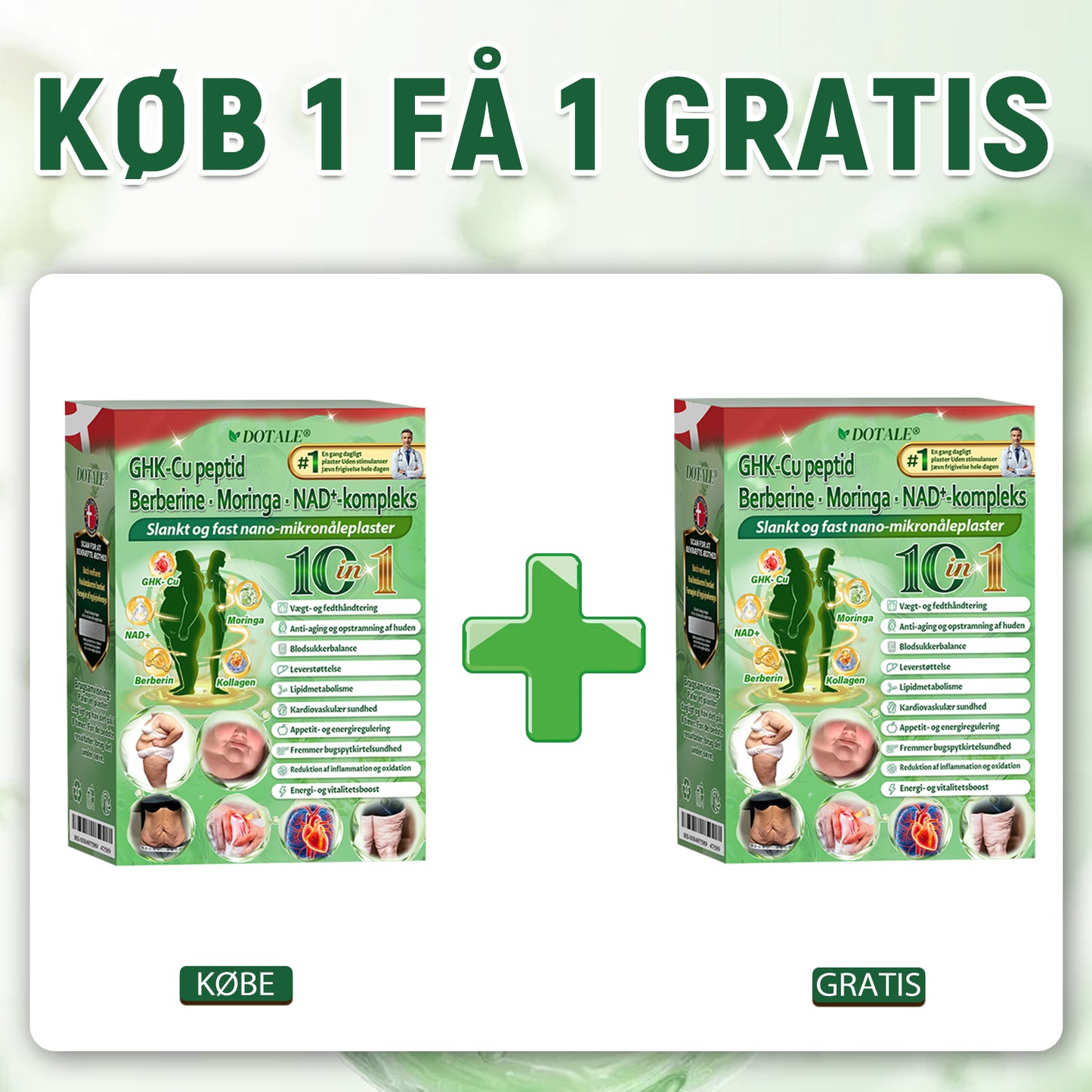 𝑫𝑶𝑻𝑨𝑳𝑬® NAD+ Moringa Berberine AMPK ⏰Support Nano Microneedle Patch 1 gang dagligt, synlige forandringer på 7 dage. Understøtter stofskifte, vægtkontrol, hjertesundhed, fedme, løs hud, diabetes, søvnapnø, ledproblemer m.m.