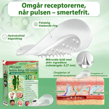 𝑫𝑶𝑻𝑨𝑳𝑬® NAD+ Moringa Berberine AMPK ⏰Support Nano Microneedle Patch 1 gang dagligt, synlige forandringer på 7 dage. Understøtter stofskifte, vægtkontrol, hjertesundhed, fedme, løs hud, diabetes, søvnapnø, ledproblemer m.m.